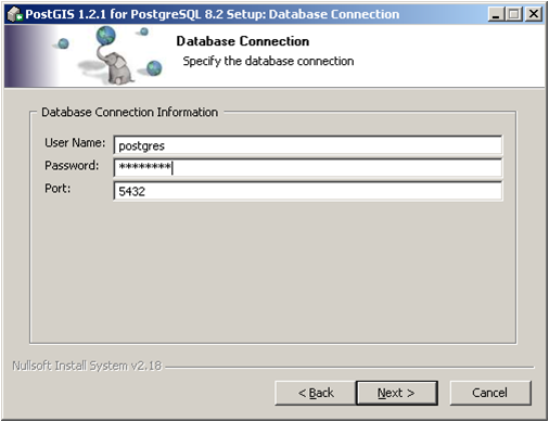 Instalace PostGIS. [1]